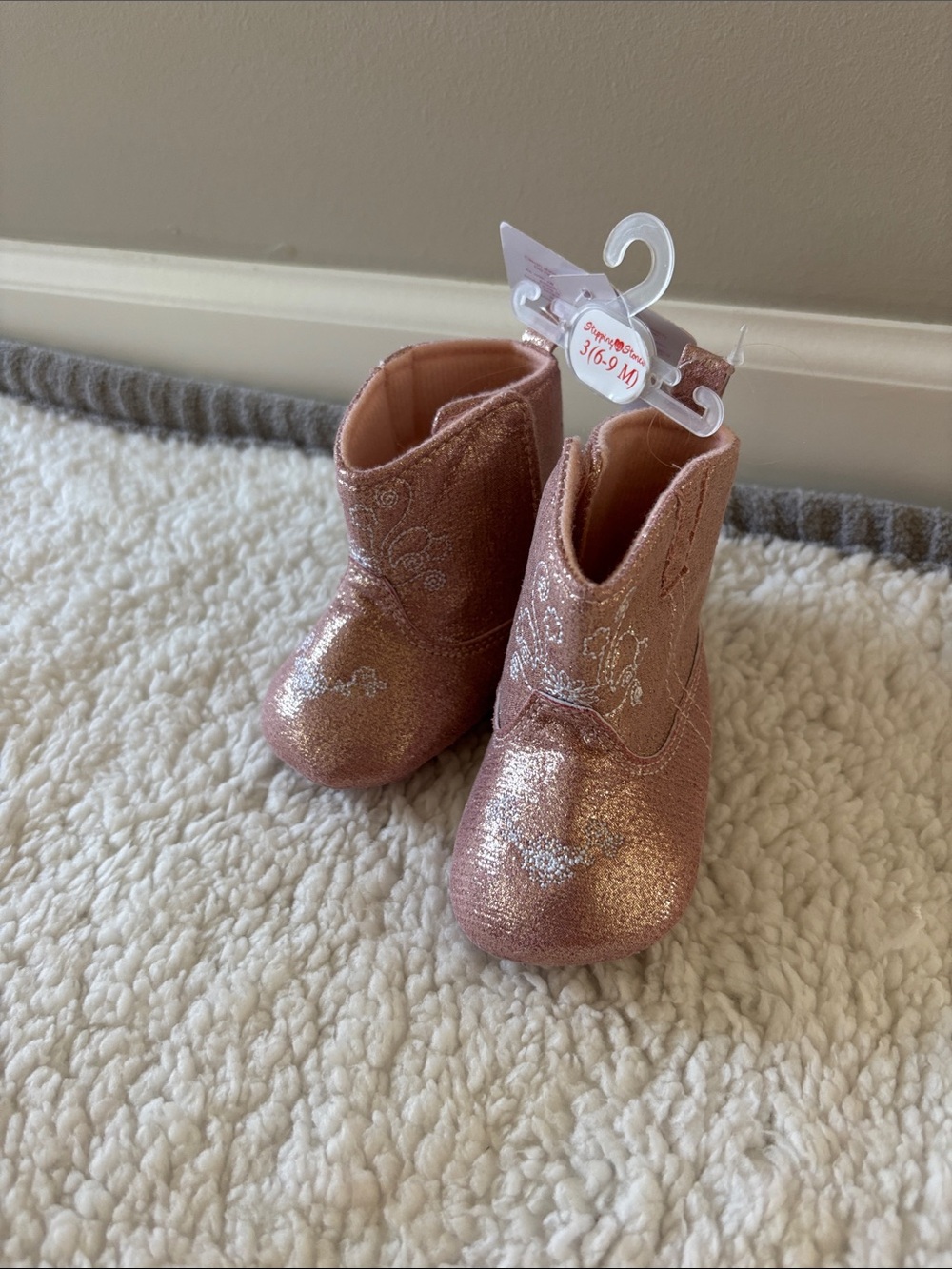 Stepping Stones Glittery Pink Toddler Cowboy Boots